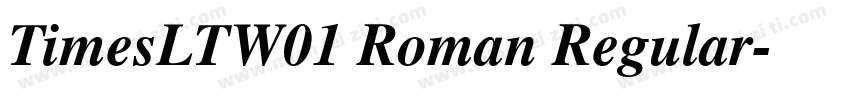 TimesLTW01 Roman Regular字体转换